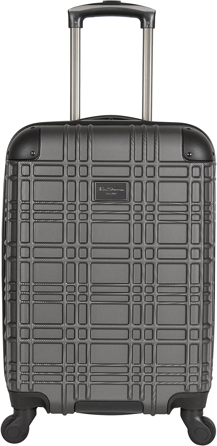 Ben Sherman Nottingham 20-Inch Carry-On Lightweight Durable Hardshell 4-Wheel Spinner Cabin Size Luggage, Charcoal